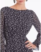 Robe courte imprimée noire