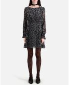 Robe courte imprimée noire
