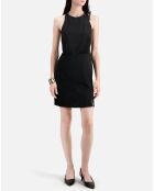 Robe courte en crêpe noire