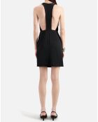 Robe courte en crêpe noire