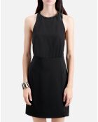 Robe courte en crêpe noire