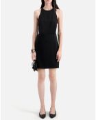Robe courte en crêpe noire