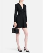 Robe courte en crêpe noire