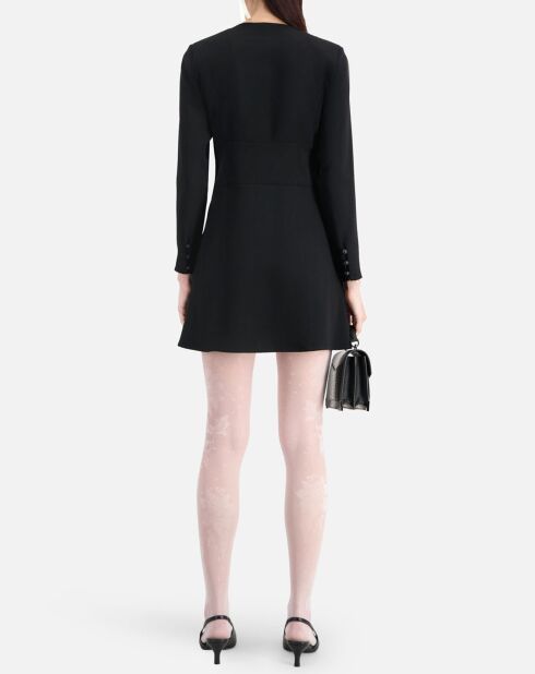 Robe courte en crêpe noire