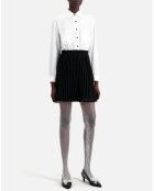 Robe courte plissée noire
