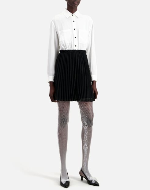 Robe courte plissée noire