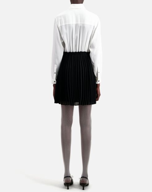 Robe courte plissée noire