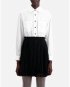 Robe courte plissée noire