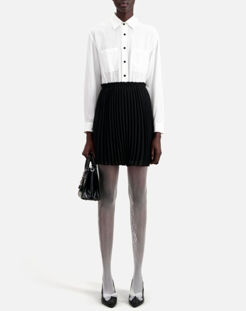 Robe courte plissée noire