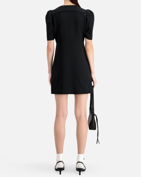 Robe courte en crêpe noire