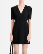 Robe courte en crêpe noire