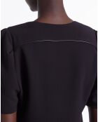 Robe courte en crêpe noire
