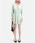 Robe courte avec fronces bleue