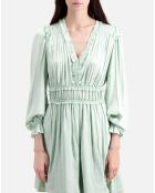 Robe courte avec fronces bleue