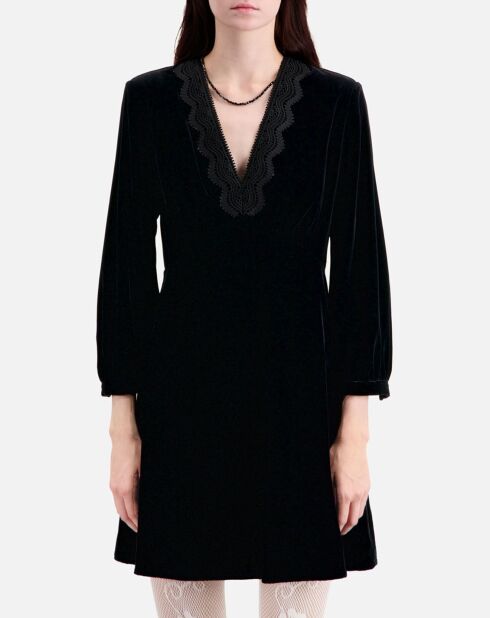 Robe courte en Velours noire