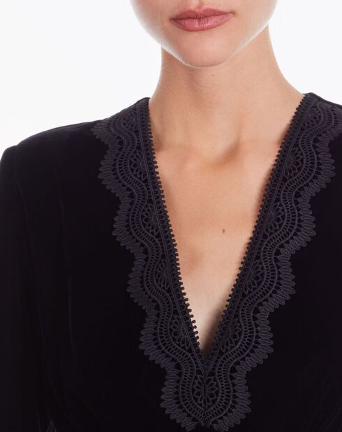 Robe courte en Velours noire