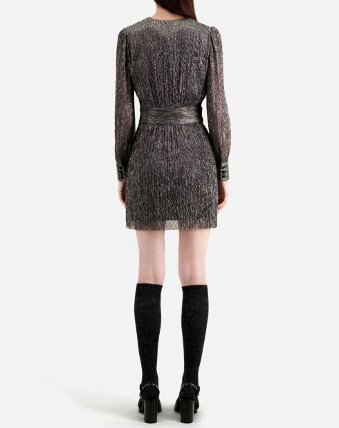 Robe courte argentée