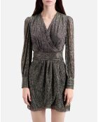 Robe courte argentée