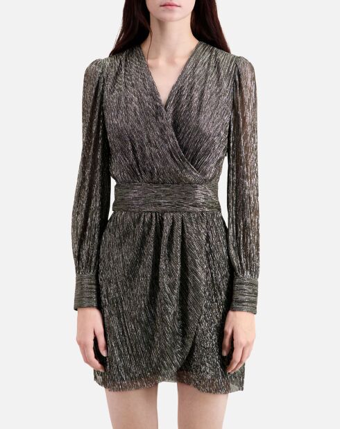Robe courte argentée