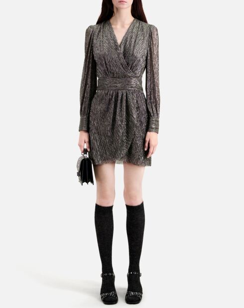 Robe courte argentée