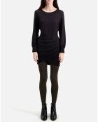 Robe courte effet pailleté noire