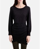 Robe courte effet pailleté noire