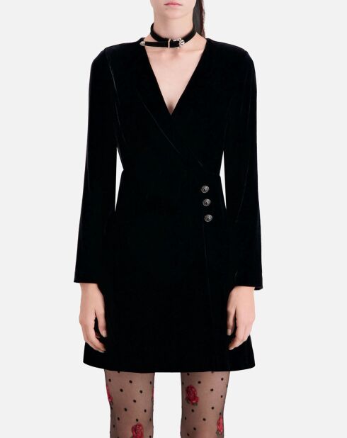 Robe courte en Velours noire