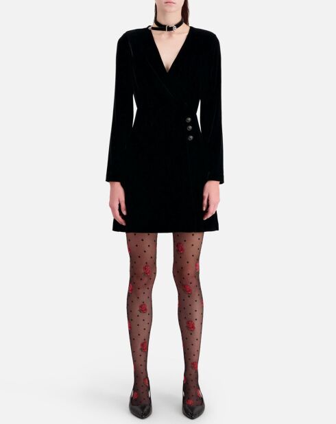 Robe courte en Velours noire