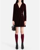 Robe courte en Velours bordeaux