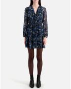 Robe courte imprimée bleue