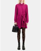 Robe courte avec drapé rose