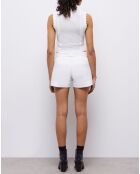 Short tailleur en crêpe blanc