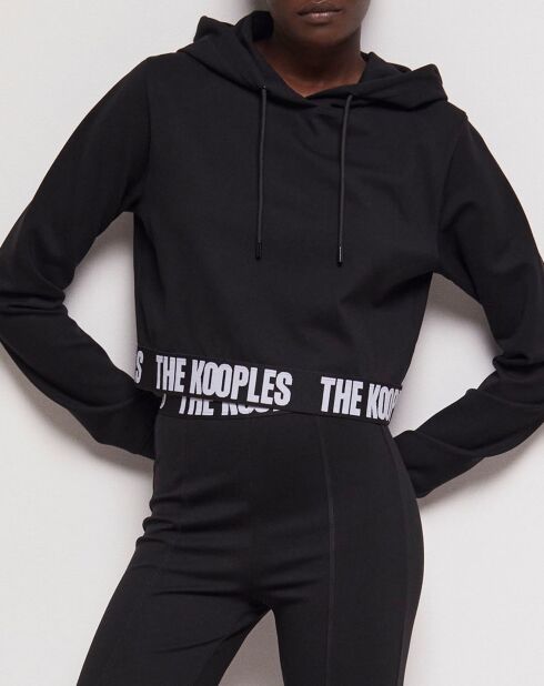 Sweat à capuche et logo noir