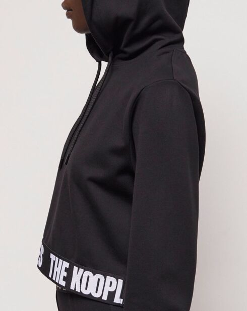 Sweat à capuche et logo noir