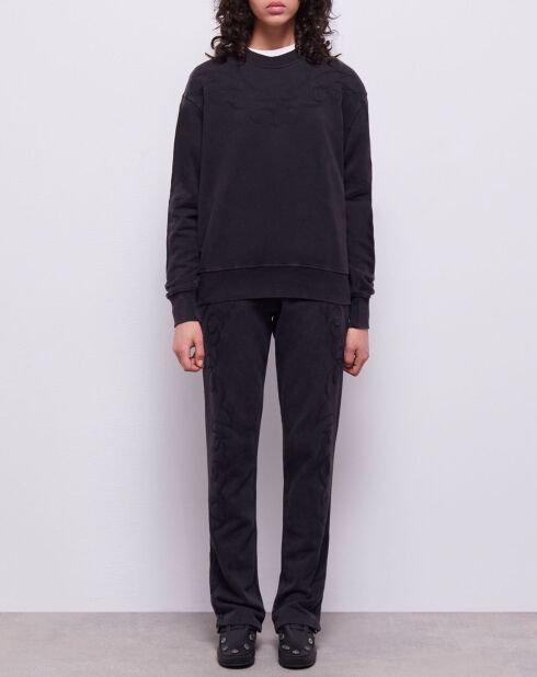 Sweat avec broderie Western noir