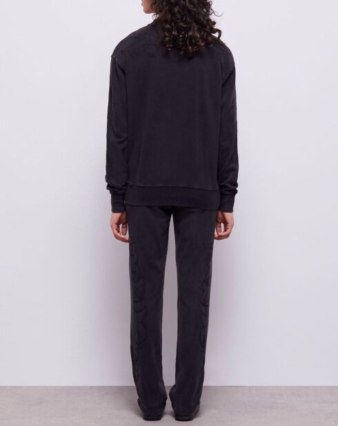 Sweat avec broderie Western noir
