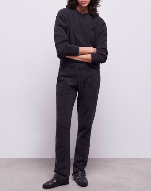 Sweat avec broderie Western noir