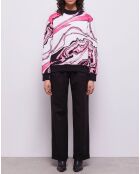 Sweat imprimé blanc/rose