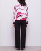 Sweat imprimé blanc/rose