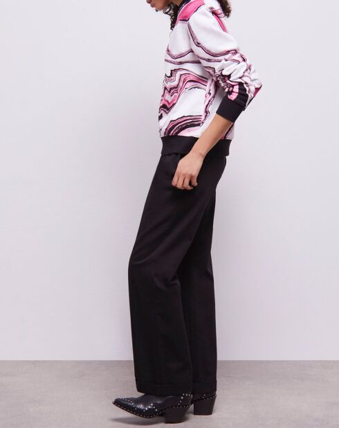 Sweat imprimé blanc/rose