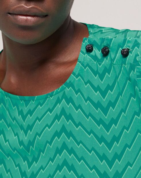 Top imprimé vert