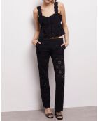 Top court en Broderie Anglaise noir