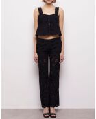 Top court en Broderie Anglaise noir