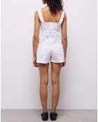 Top court en Broderie Anglaise blanc