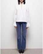 Blouse avec broderie anglaise blanche