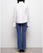 Blouse avec broderie anglaise blanche
