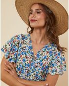 Robe Rosanna bleu indigo