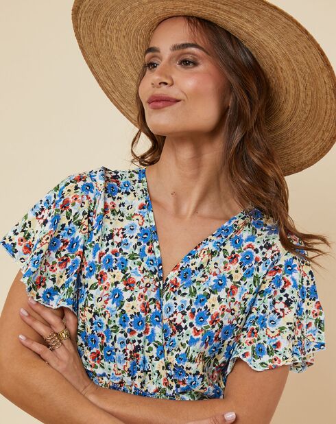 Robe Rosanna bleu indigo