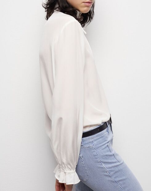 Chemisier 100% Soie blanc