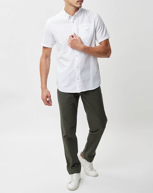 Chemise droite Craja motif blanche